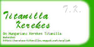 titanilla kerekes business card